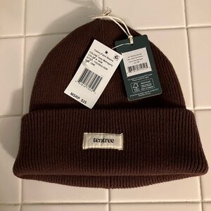 NWT Tentree Cotton Patch Organic Cotton Beanie Cap Hat Deep Mahogany